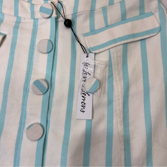 For Love & Lemons Striped Mini Skirt NWT Size L - Picture 6 of 6